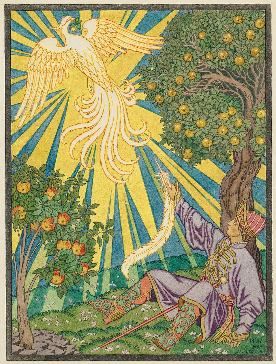 Ivan Tsarevich ve Firebird by Ivan Yakovlevich Bilibin