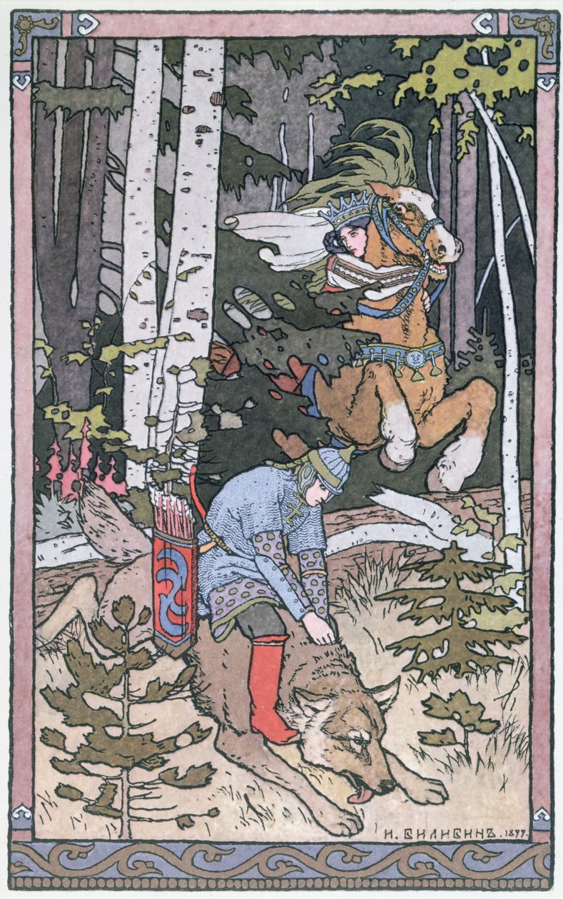 Bir Rus peri masalından bir sahne, 1899 by Ivan Yakovlevich Bilibin