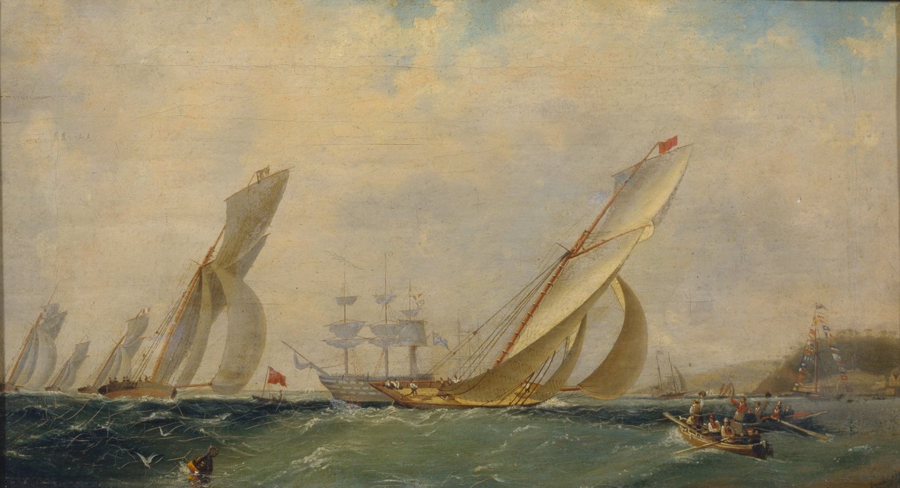Denizde firkateyn, 1838 by Ivan Konstantinovich Aivazovsky