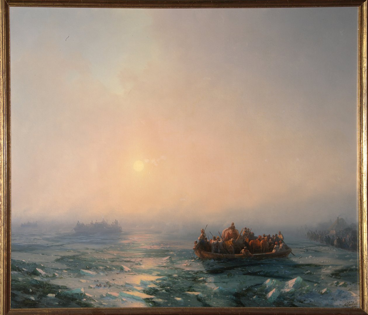 Dinyeper Nehri üzerinde sürüklenen buz, 1872 by Ivan Konstantinovich Aivazovsky