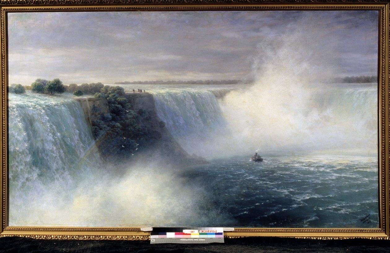 "Niagara Şelalesi" tablosu Ivan Aivazovsky (1817-1900) tarafından 1892 Beyaz Rusya Cumhuriyeti Ulusal Sanat Müzesi, Minsk by Ivan Konstantinovich Aivazovsky