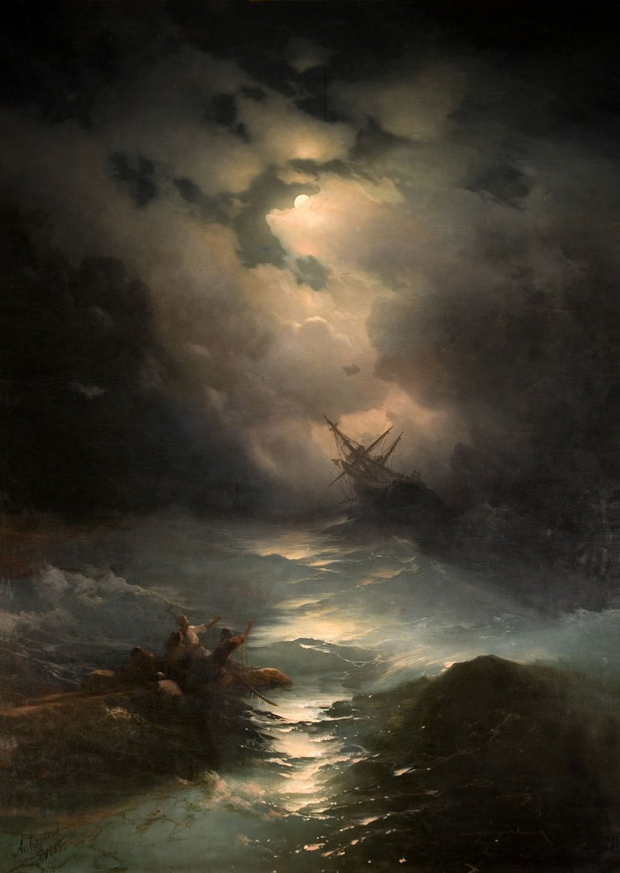 Kuzey Denizi Fırtınası, 1865 by Ivan Konstantinovich Aivazovsky