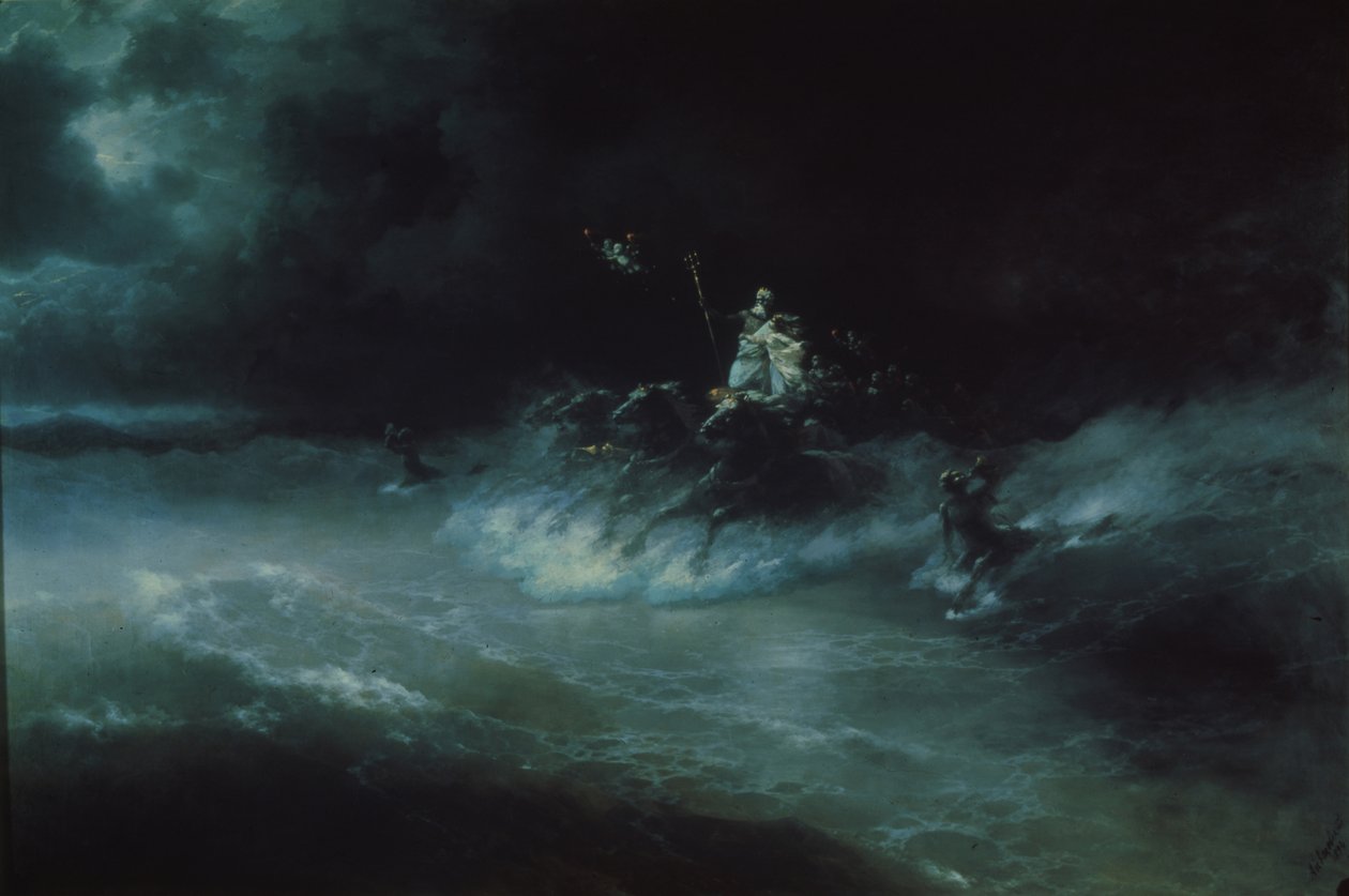 Poseidonlar denizin üzerinde seyahat ediyor, 1894 by Ivan Konstantinovich Aivazovsky