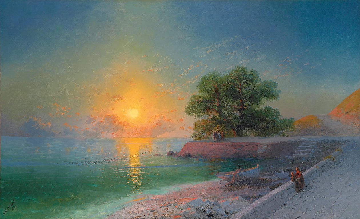 Gün batımında gezinti, 1869 by Ivan Konstantinovich Aivazovsky