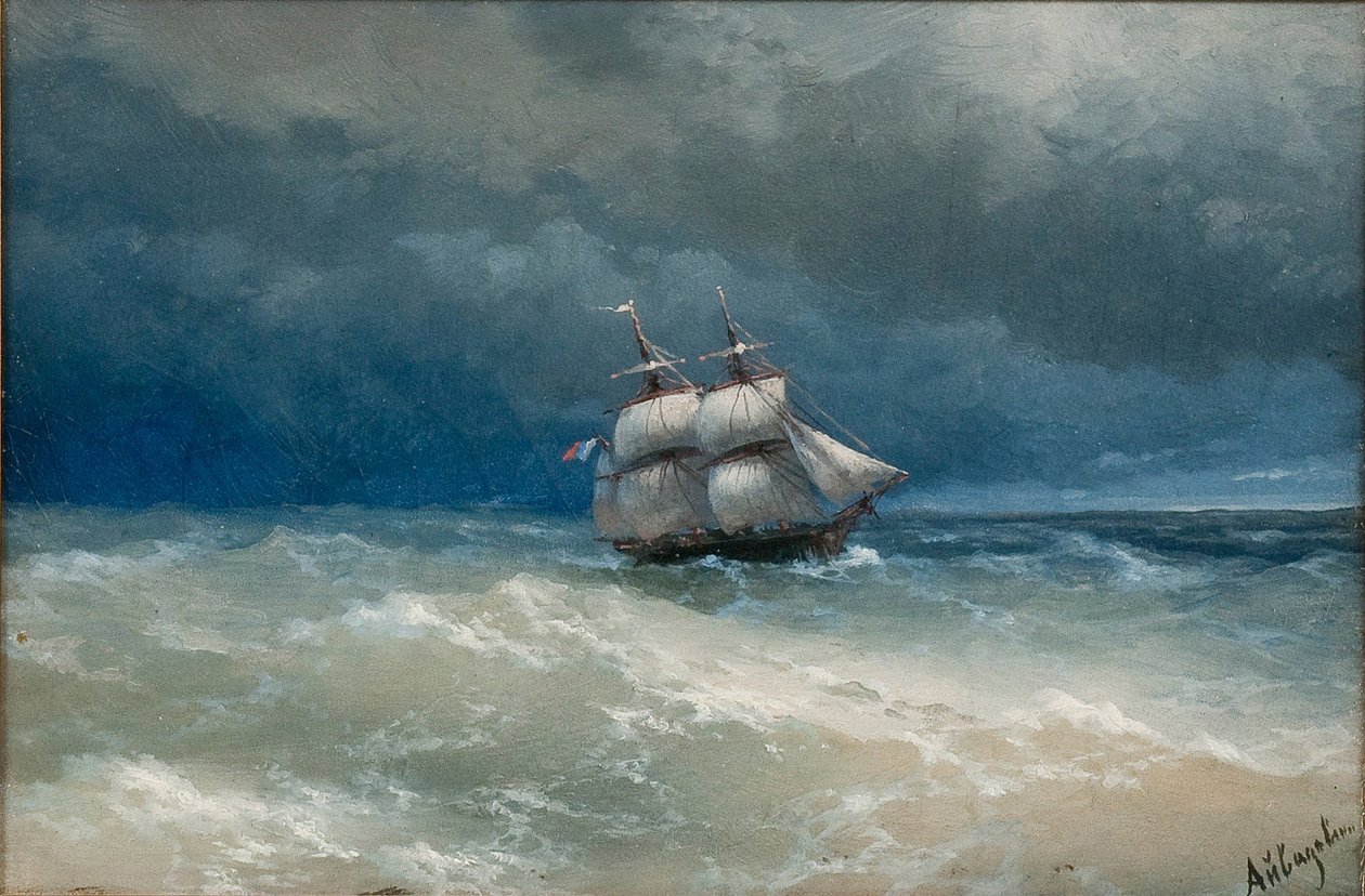 Fırtınalı deniz by Ivan Konstantinovich Aivazovsky