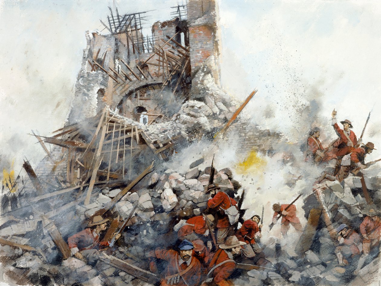 Kalenin Yıkımı, İngiliz İç Savaşı, Scarborough Kalesi, 1645, c1990-2010 by Ivan Lapper