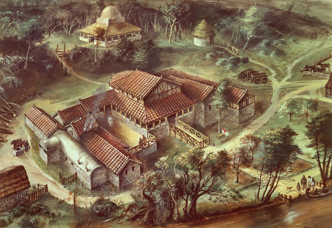 Lullingstone Roma Villası, AD360, c1990-2010 by Ivan Lapper