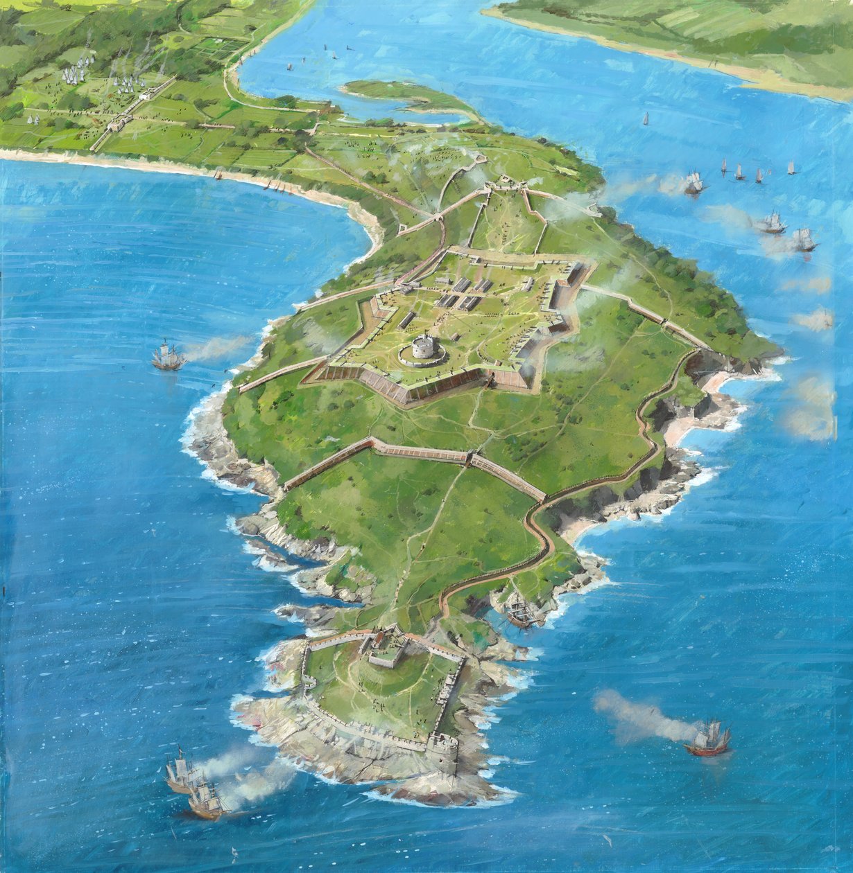 1646 kuşatması sırasında Pendennis Kalesi, c1990-2010 by Ivan Lapper