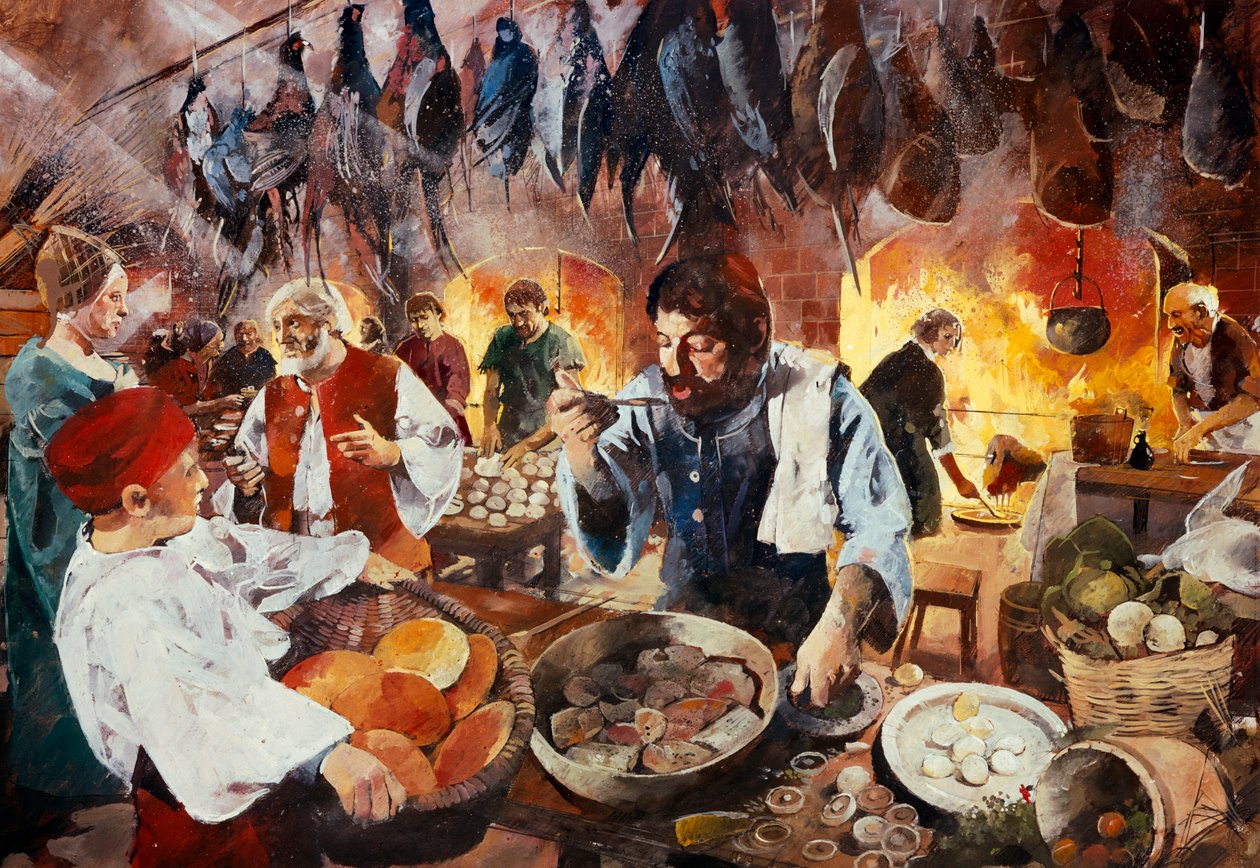 Tudor mutfak, Temmuz 1575, c1990-2010 by Ivan Lapper