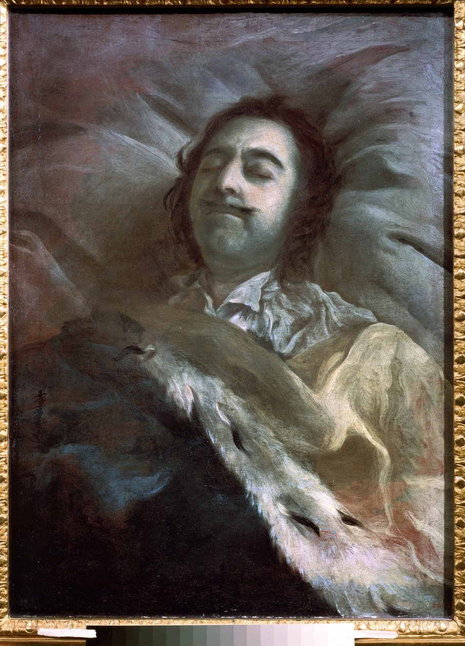 Büyük Peter ölüm döşeğinde by Ivan Nikitich Nikitin