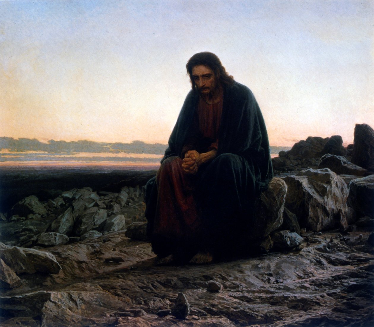 Çölde İsa. ya da Vahşi Doğada İsa by Ivan Nikolaevich Kramskoy