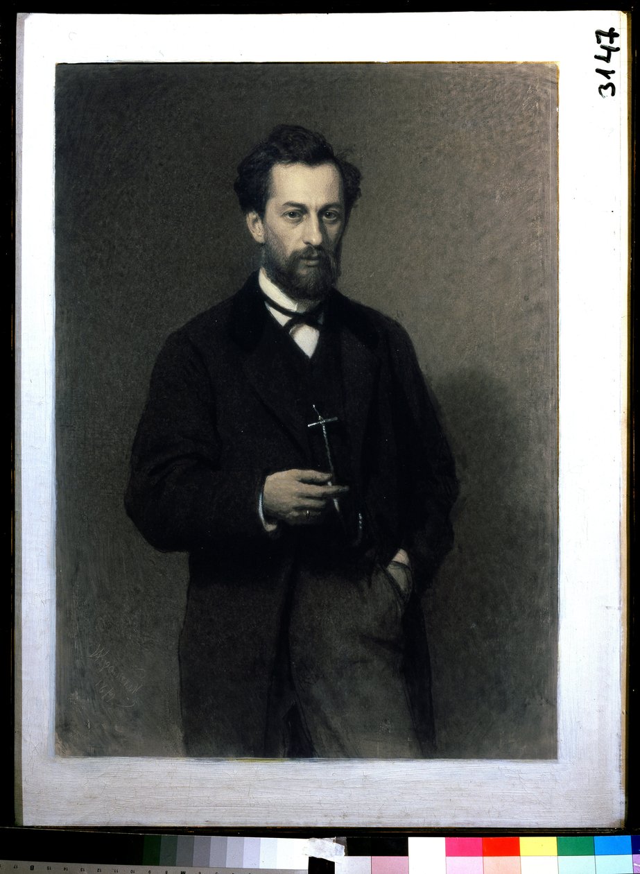 Sanatçının portresi Mikhail Konstantinovich Klodt baron von Jurgensburg (Michail Clodt, Michael Konstantinow Clodt) (1832-1902) (Sanatçı M.K.Clodt