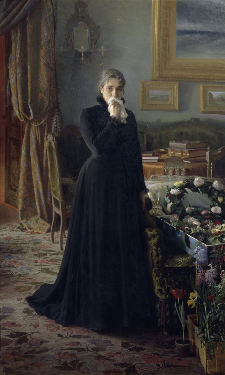teselli edilemez keder, 1884 by Ivan Nikolaevich Kramskoy