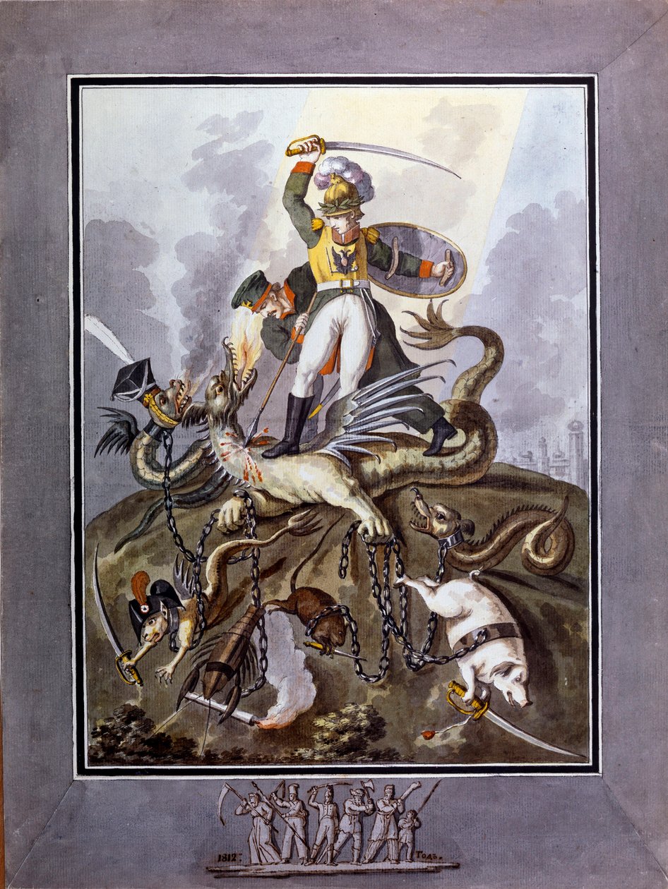 ""1812"": Rus kampanyası (1812) sırasında Napolyon I ordusunun yenilgisinin alegorisi - Ivan Philippovich Tupylev