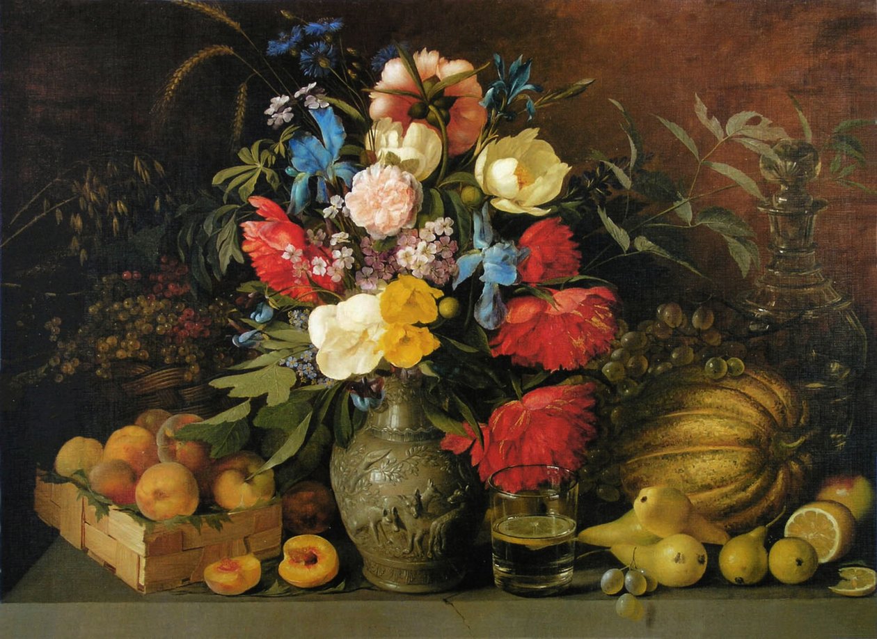 Çiçekler ve meyveler, 1839 by Ivan Phomich Khrutsky