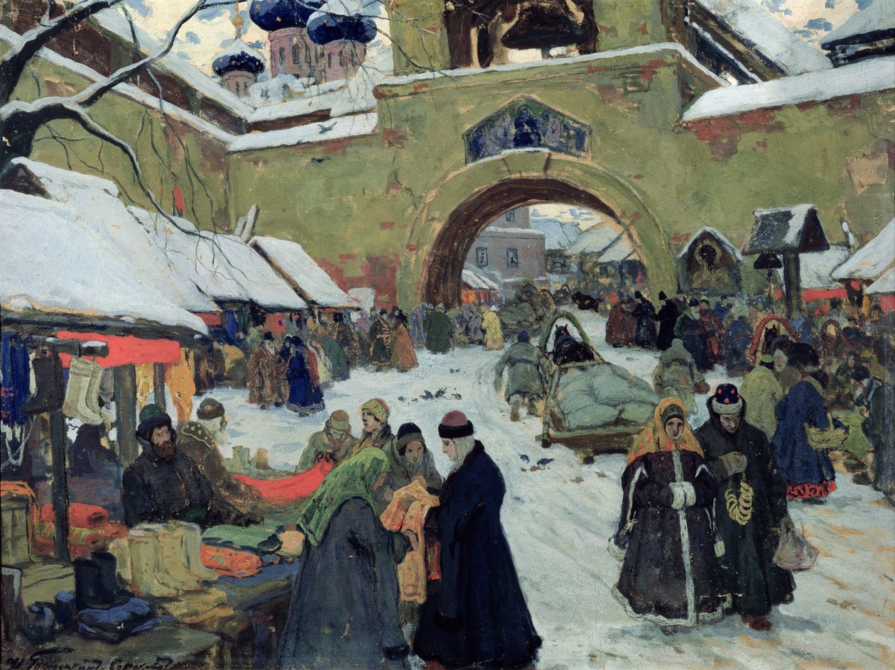 Antik Bir Kentte Çarşı Günü by Ivan Silych Goriuschkin-Sorokopudov