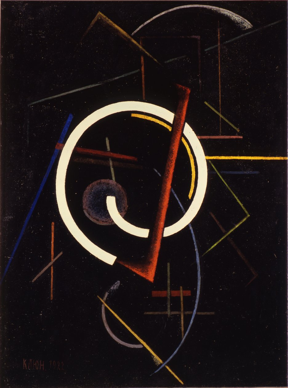 Doğrusal yapı, 1922 by Ivan Vassilyevich Klyun