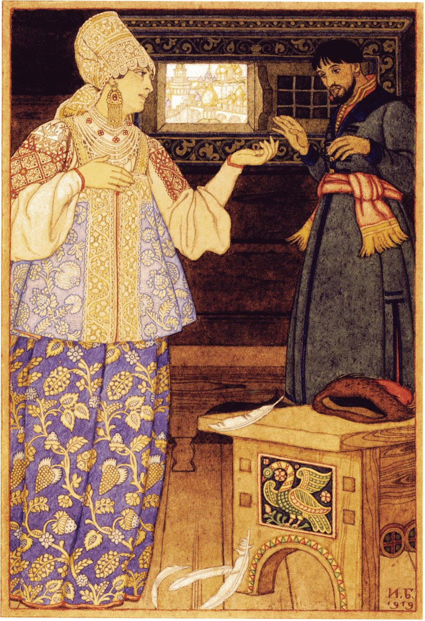 Okçuların Karısı ve Okçu Andrey, 1919 by Ivan Yakovlevich Bilibin