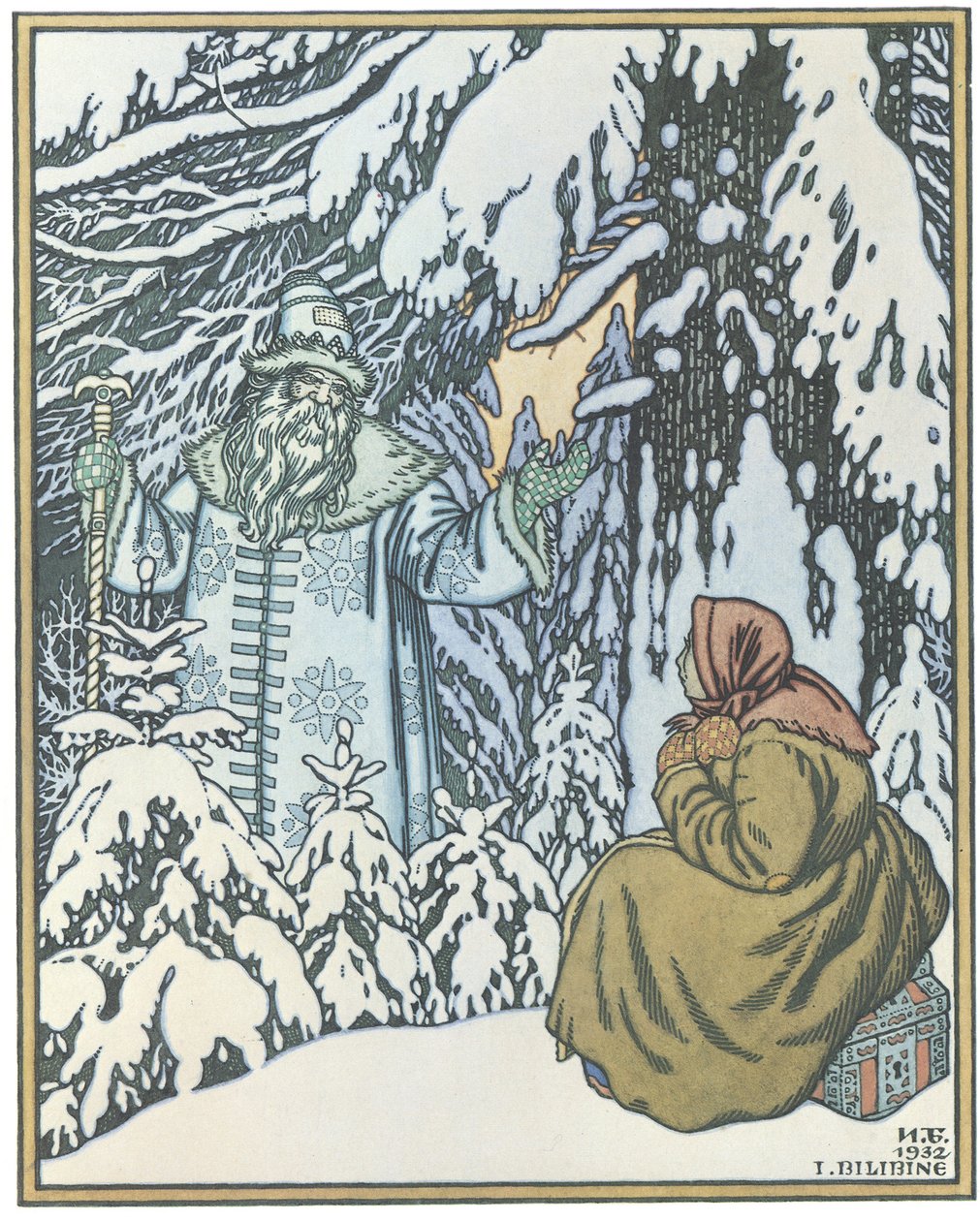 Morozko peri masalı için illüstrasyon, 1932 by Ivan Yakovlevich Bilibin