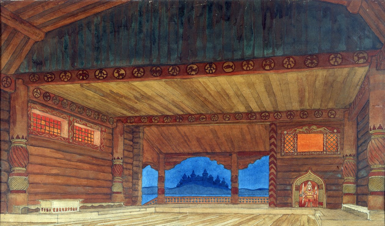 Ruslan ve Lyudmila operası için sahne tasarımı, M. Glinka, 1913 by Ivan Yakovlevich Bilibin