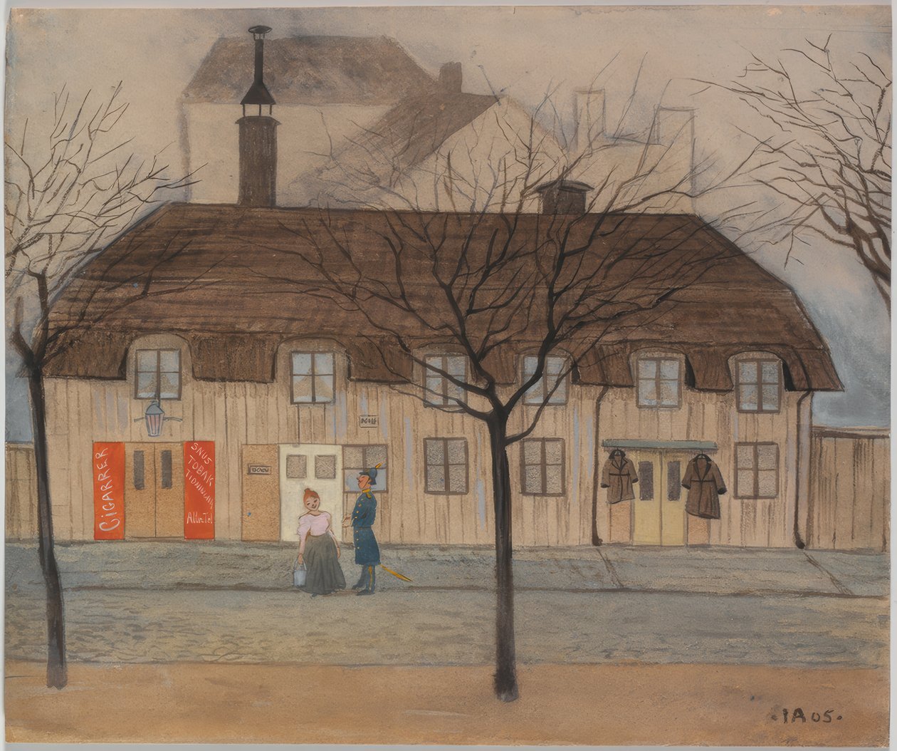 Hizmetçi ve polis by Ivar Axel Henrik Arosenius