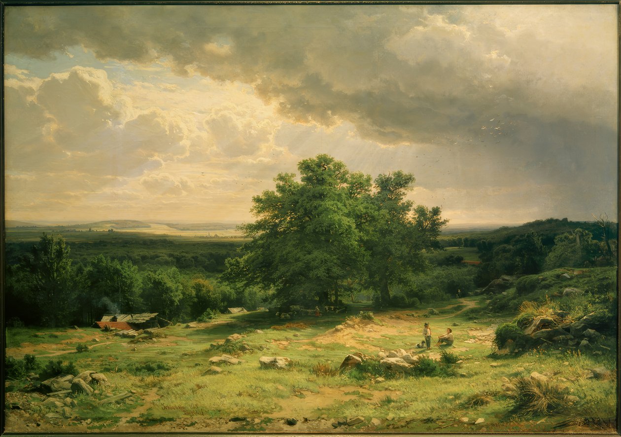 I.I.Schischkin, Düsseldorf çevresinin görünümü by Ivan Ivanovich Shishkin