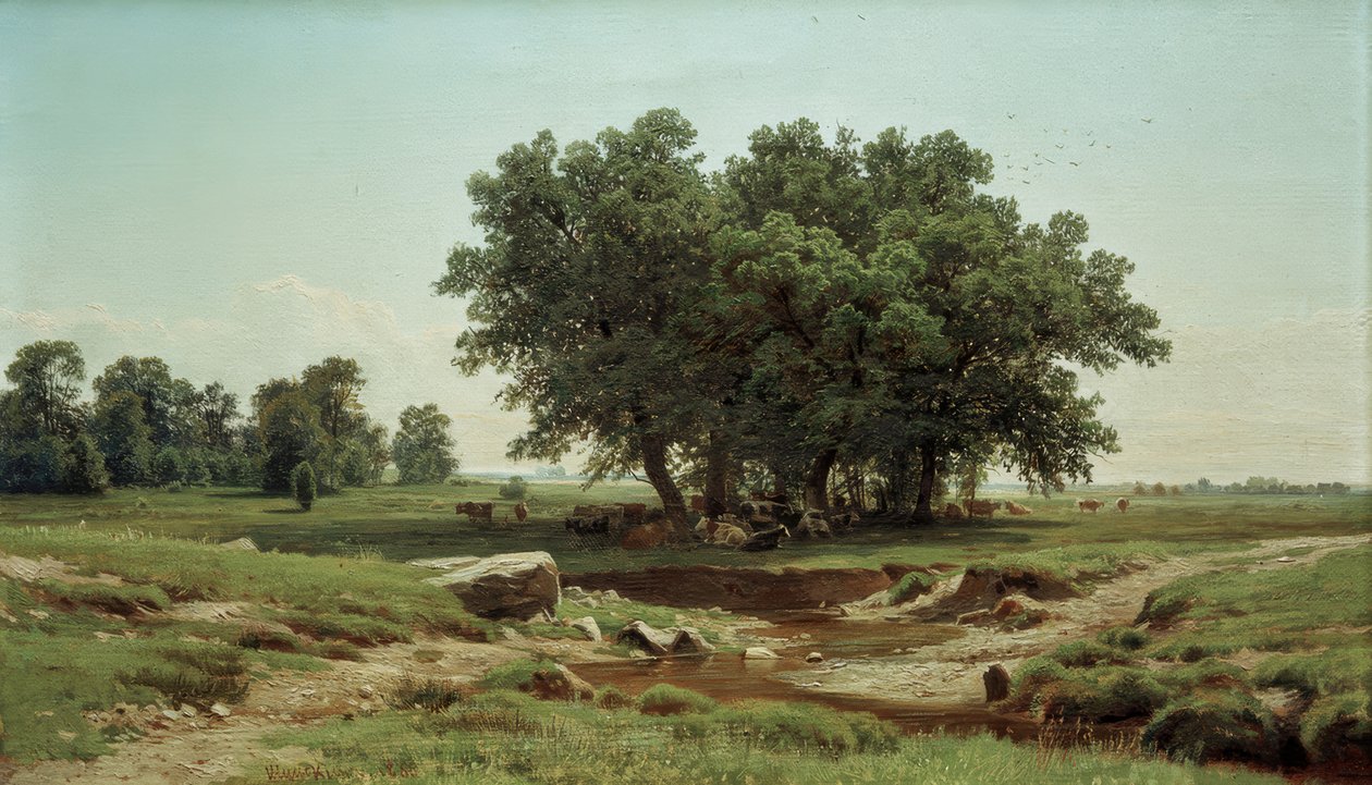 Genç meşe by Ivan Ivanovich Shishkin