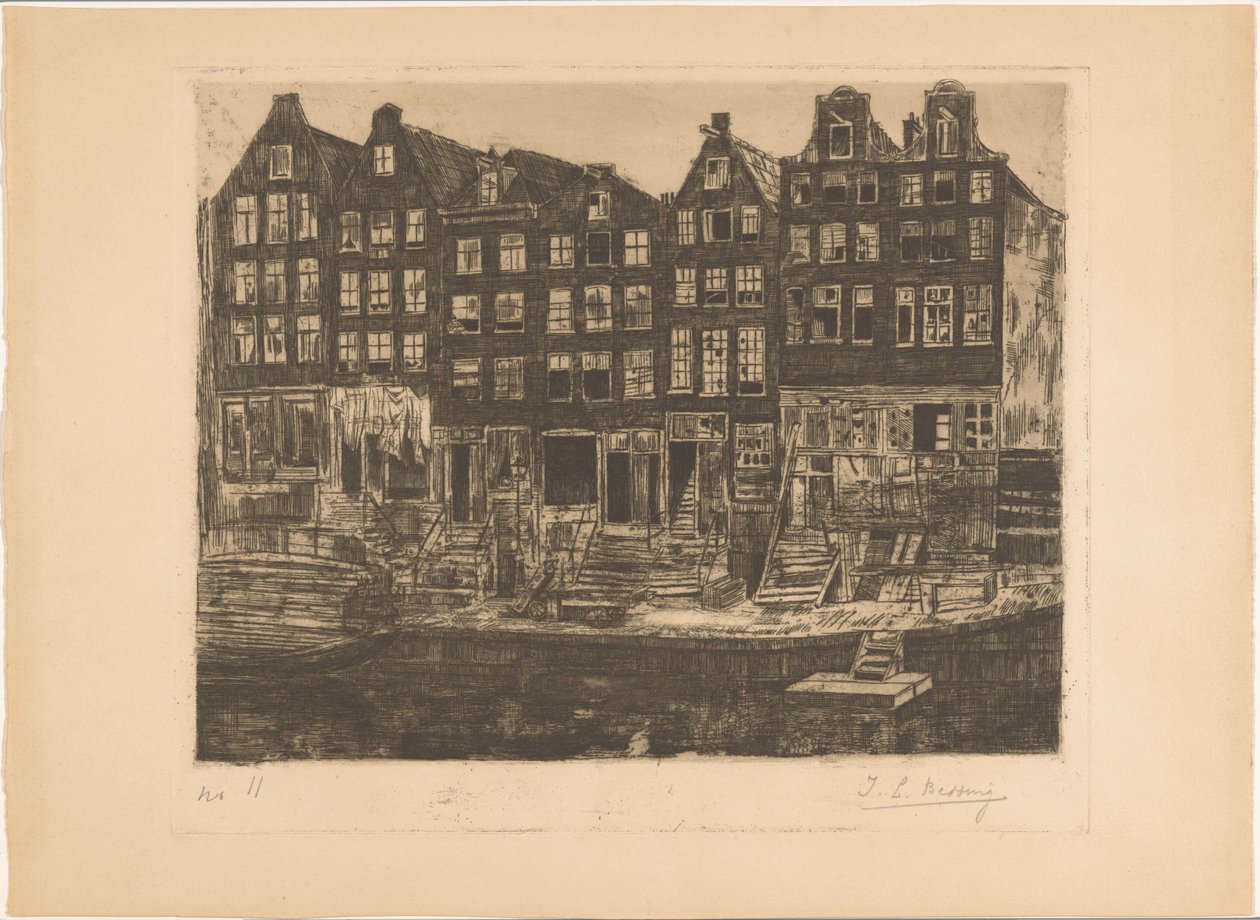 Kanal evleri by Izaak Leendert Bedding (signed by artist)