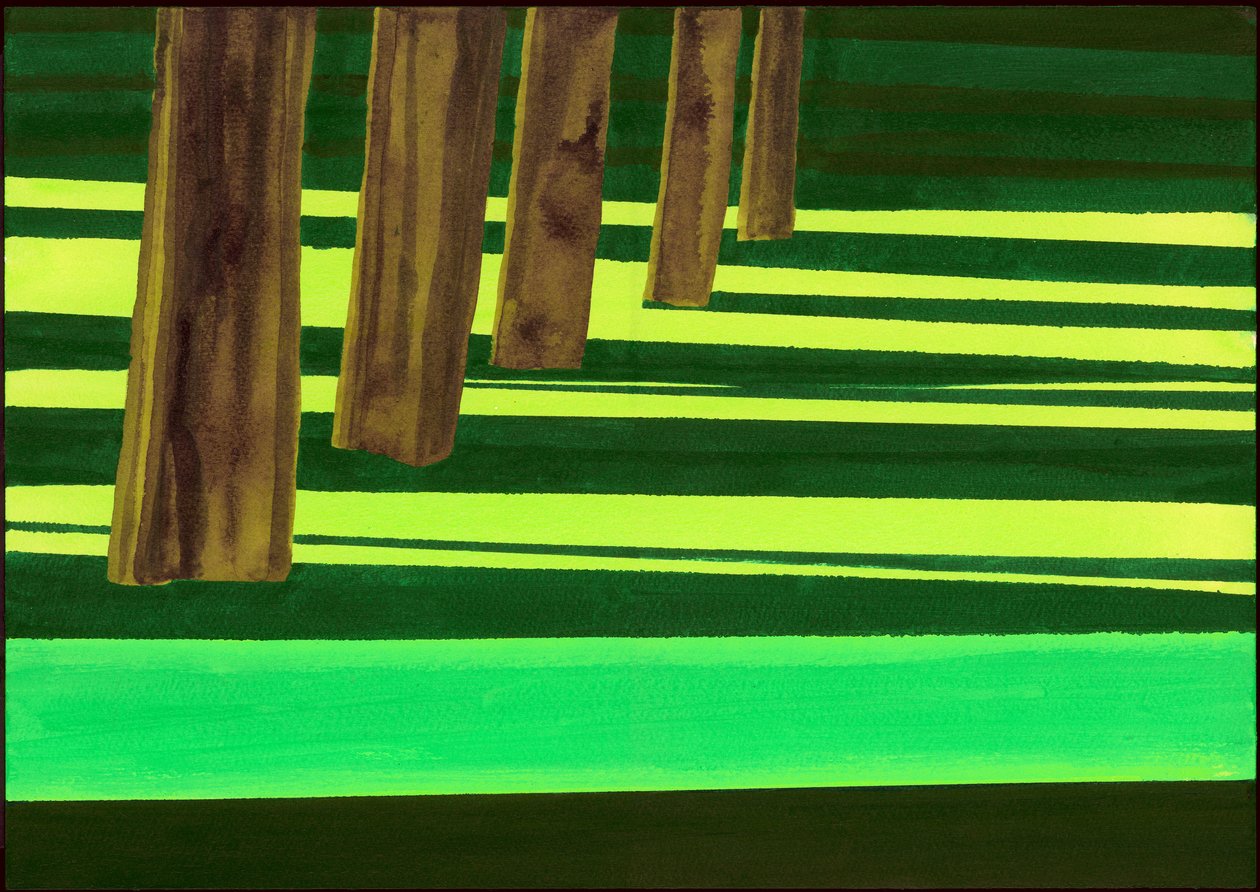Kensington Gardens Serisi: Dazzle, 2007 (kağıt üzerinde karışık teknik) by Izabella Godlewska de Aranda