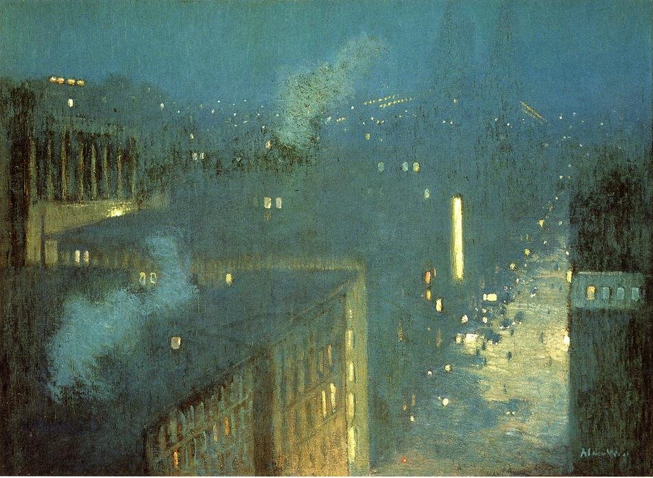 Nocturne aka Nocturne: Queensboro Köprüsü by J. Alden Weir
