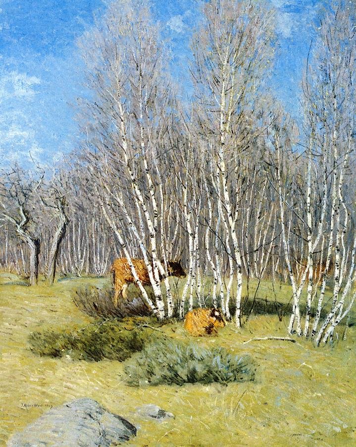  The Birchesn by J. Alden Weir