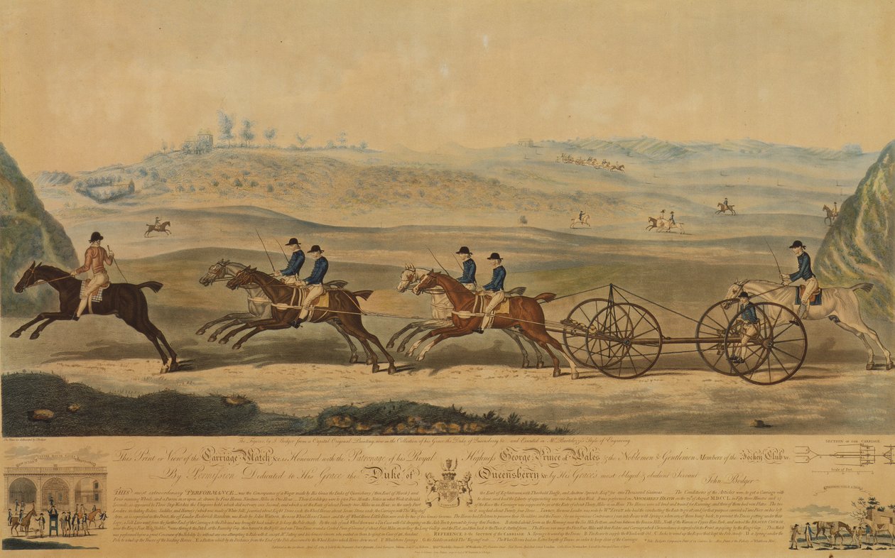 View of the Carriage Match, 1789  by J. Bodger