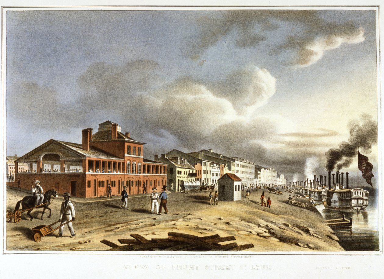 Güneydoğudan St. Louis setindeki Front Street