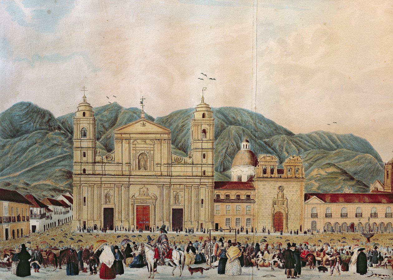 Plaza de Bolivar, Bogota, 1837 by J. Castillo