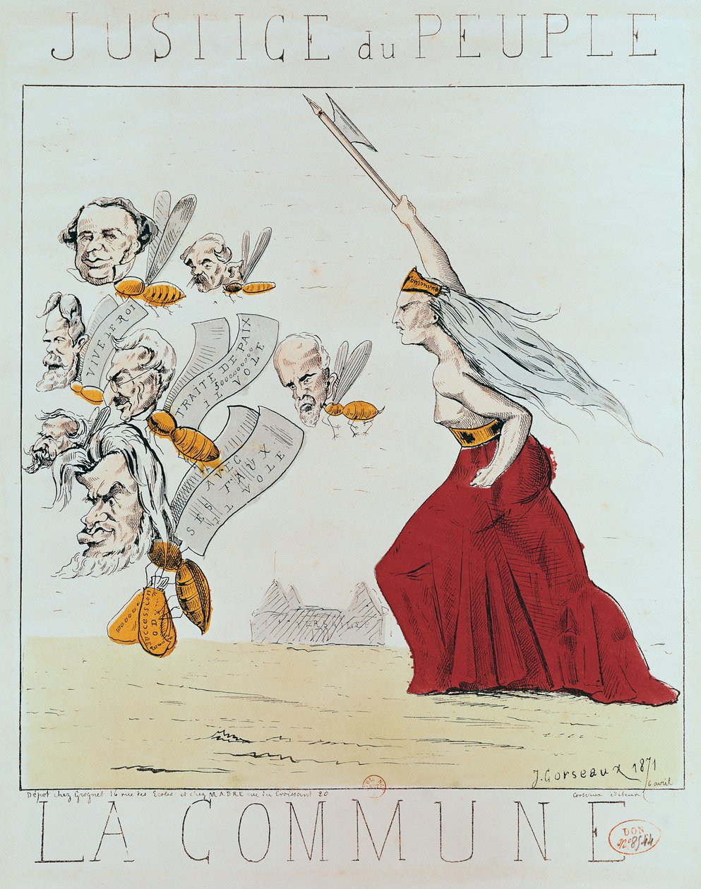 Komün Alegorisi, 1871 by J. Corseaux