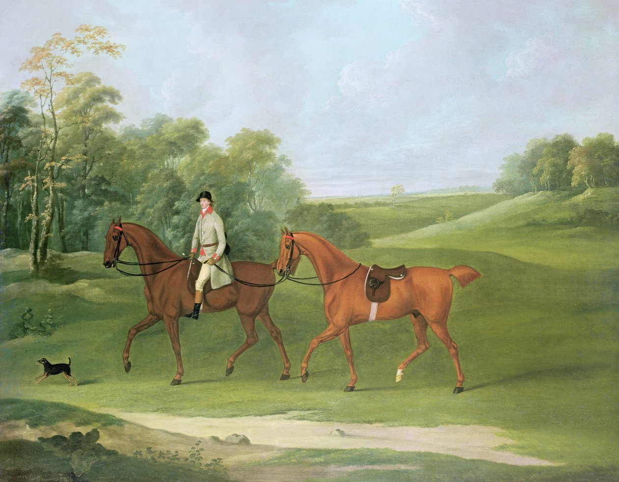 Bir ata liderlik eden binici, c.1810 by J. Francis Sartorius