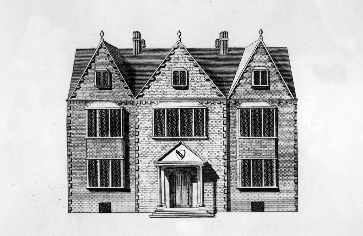 Andrew Birrell tarafından kazınmış New Place, 1790 by J Jordan