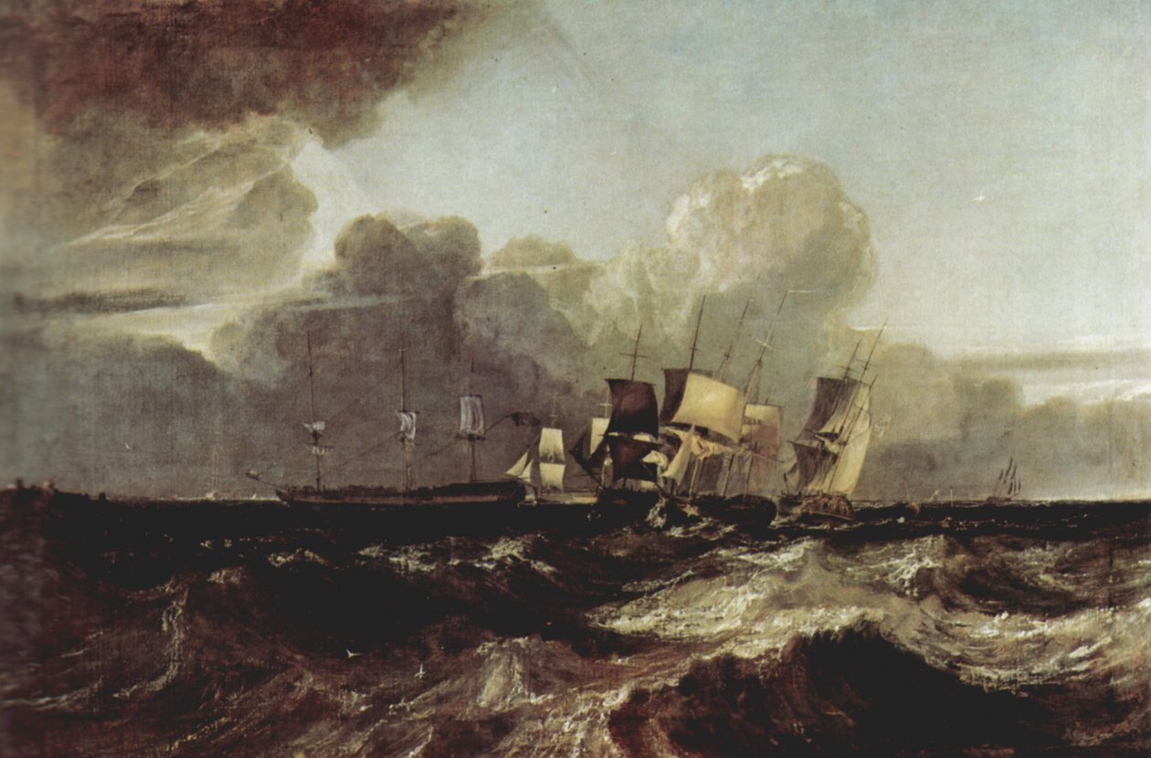 Demirlemeye gelen gemiler by Joseph Mallord William Turner
