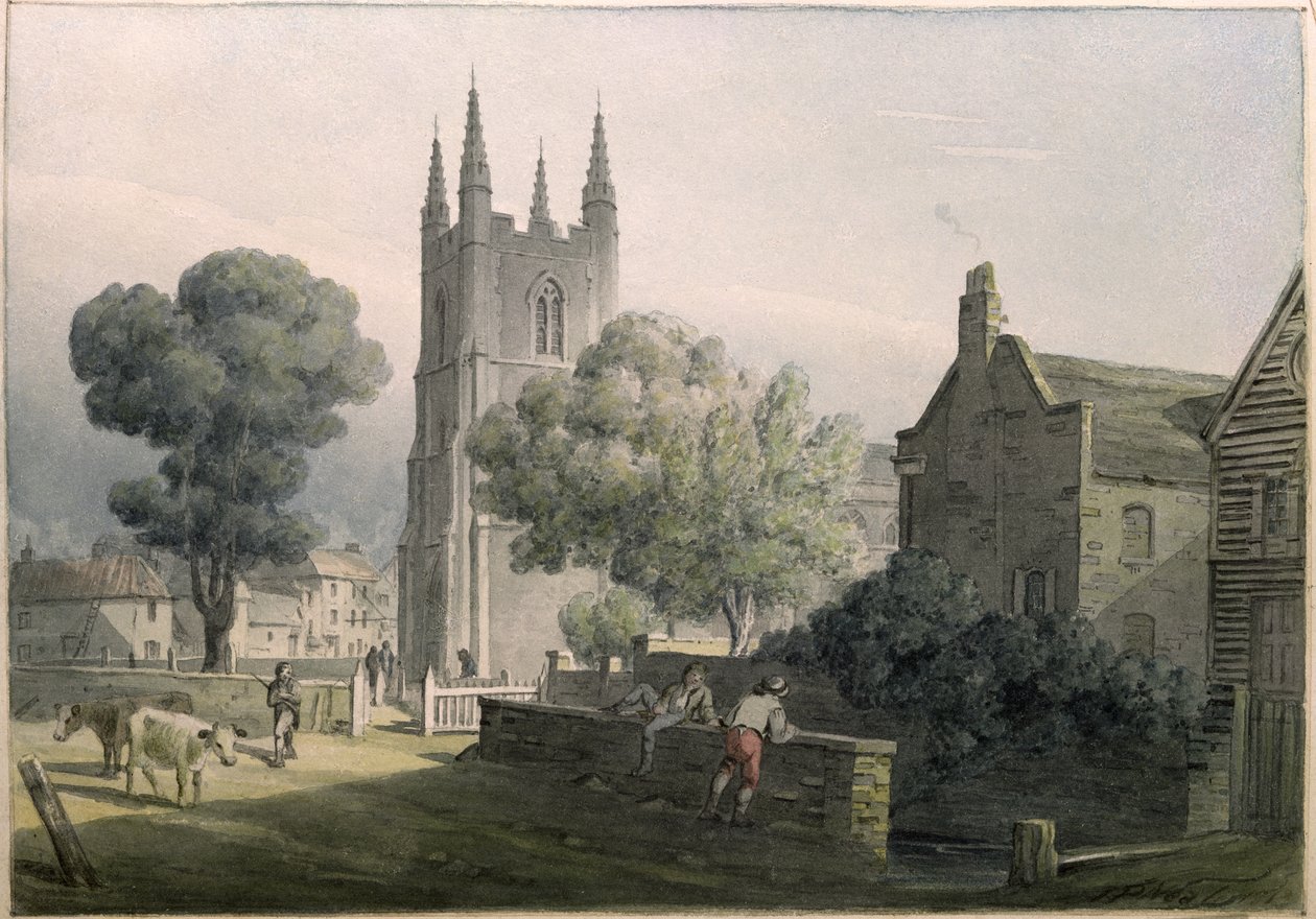 Croydon Parish Kilisesi, 1813 by John Preston Neale