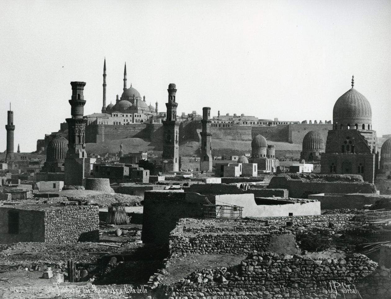 Halifelerin Kalesi ve Mezarları, Kahire, c.1880 by J. Pascal Sebah