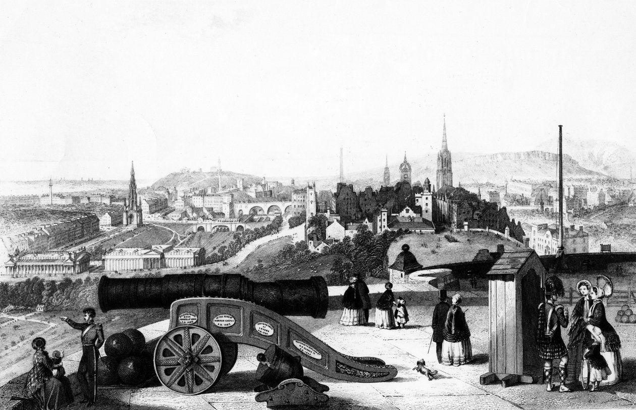 Thomas Brown tarafından kazınmış Kaleden Edinburgh by John Ramage