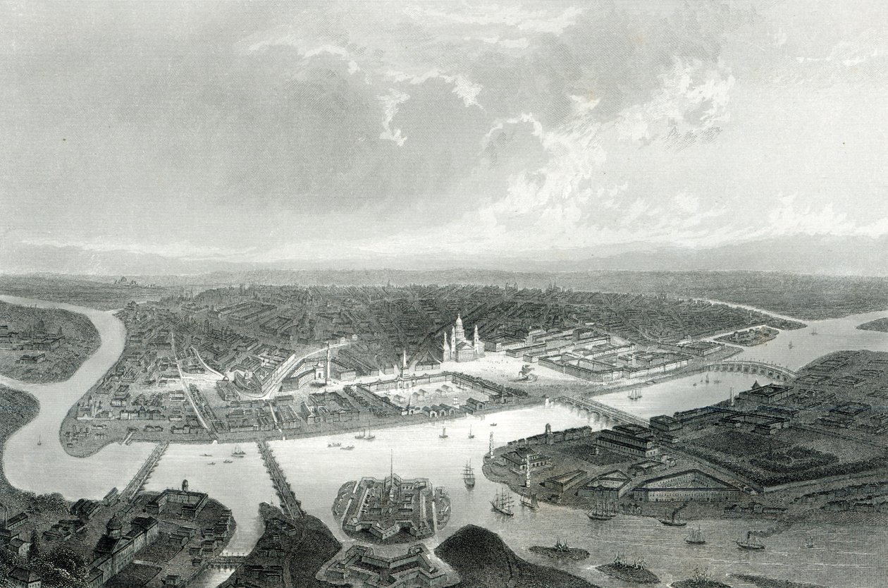 St.Petersburg, S.Bradshaw tarafından oyulmuş, c.1860 (gravür) by John Ramage
