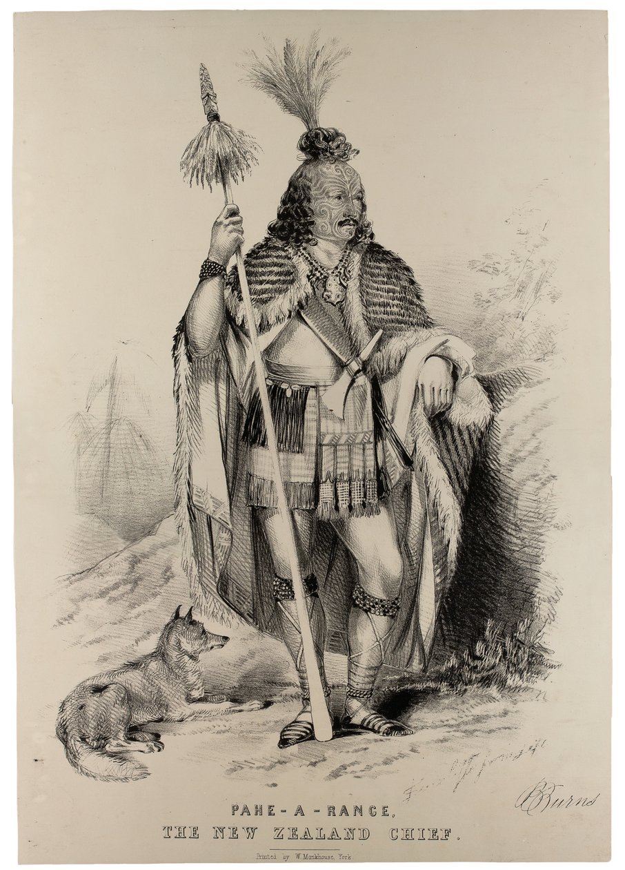 Pahe-A-Range, the New Zealand Chief, c.1844  by J. Sutcliffe