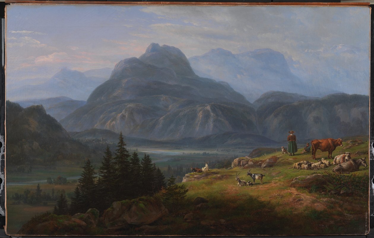 Roveredo yakınlarındaki Etsch Vadisi by Johan Christian Dahl