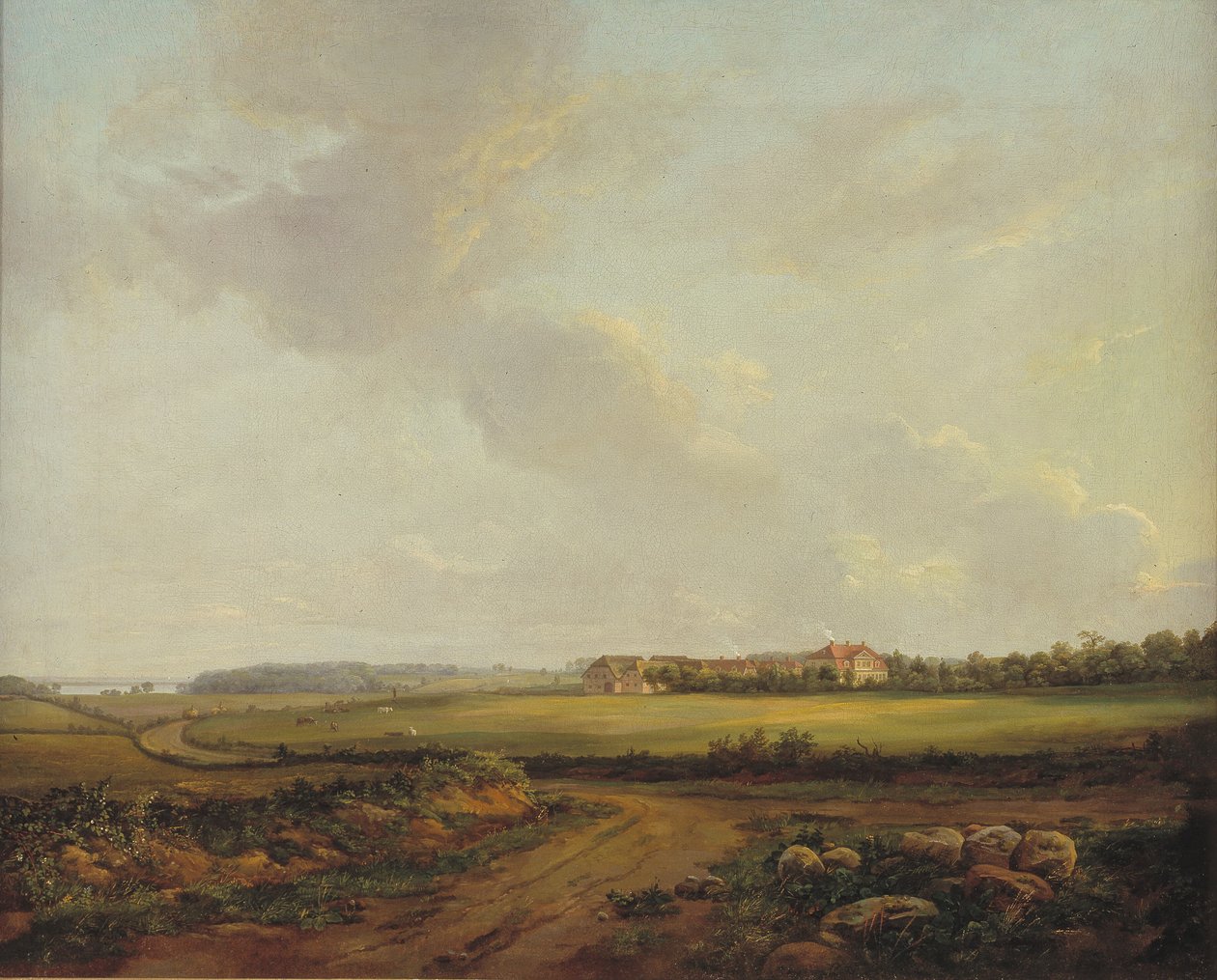 Zelanda'daki Præstø'da Engelholm'un görünümü by Johan Christian Dahl
