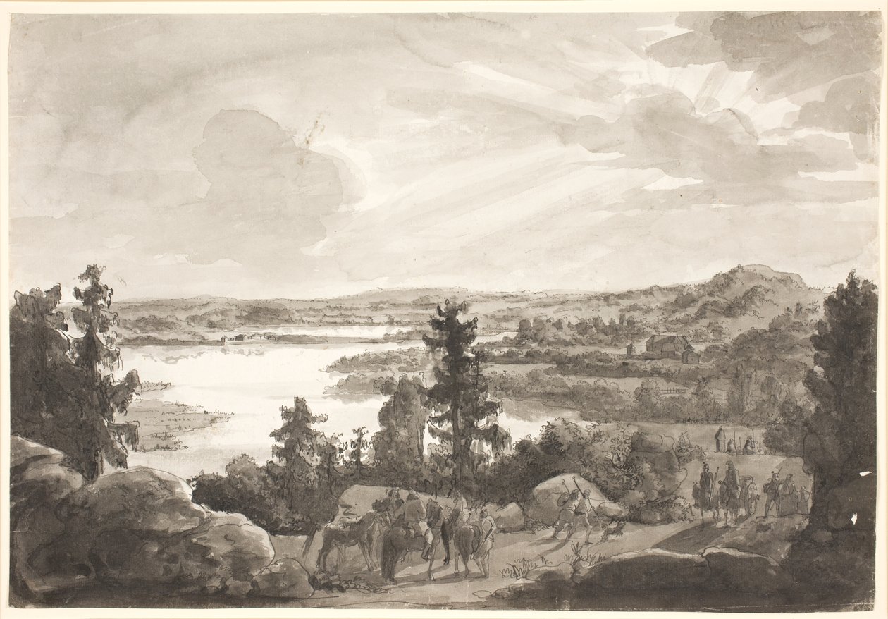 Göl Manzarası, Norveç by Johan Christian Dahl