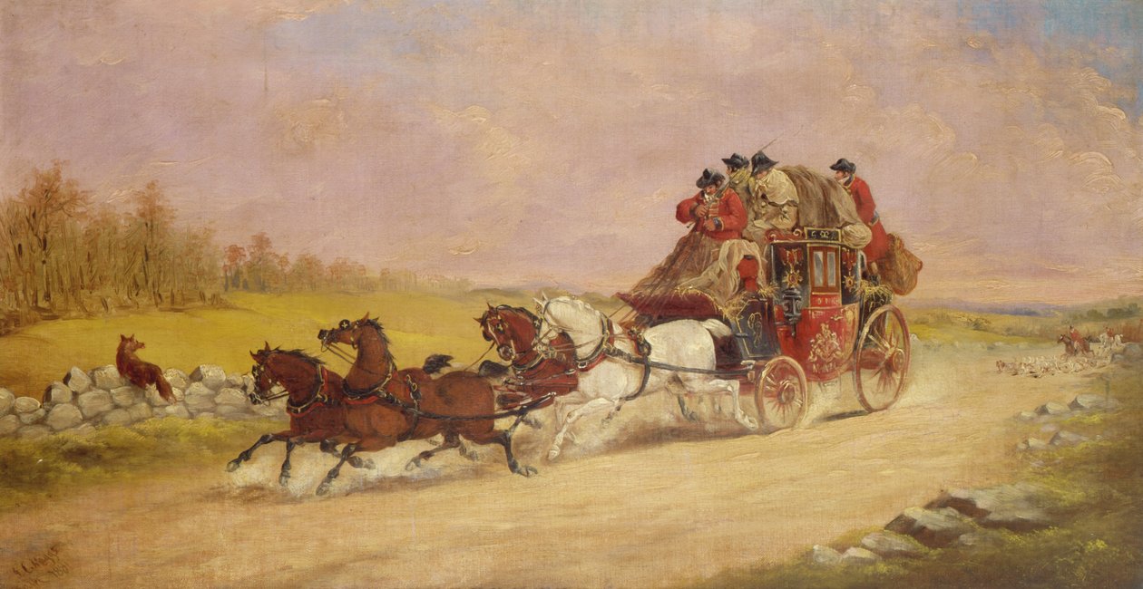 Fox ve Hunt arasındaki Kraliyet Posta Arabası, 1881 by J.C. Maggs