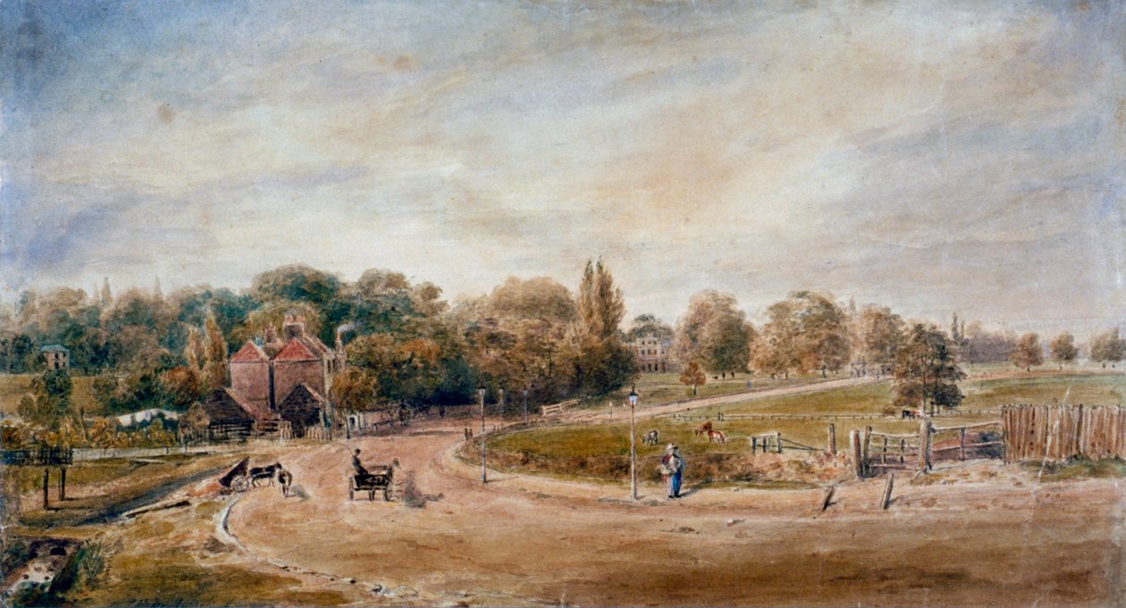 Court Lane ve Lordship Lane, Dulwich, Londra, 1860. by JC Mandy