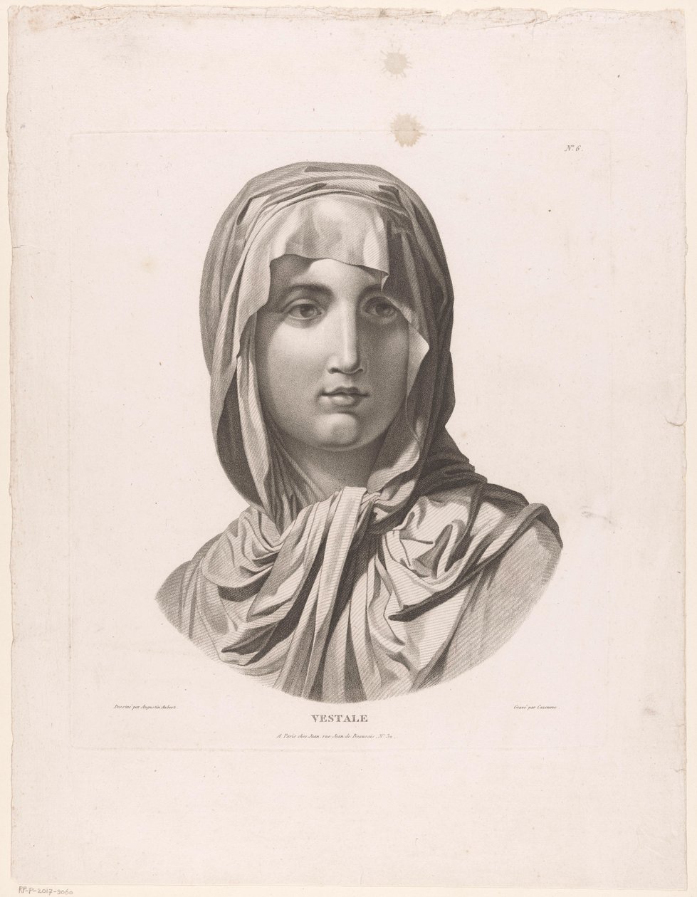 Bir Vestal Bakire Başkanı Vestale (nesne üzerindeki başlık) by J.F. Cazenave