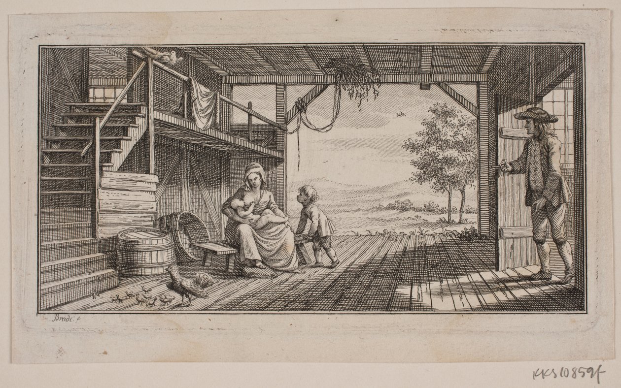 Bir binada bir arka açık salon by J.F. Clemens